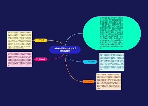 2021技巧面试点拨之名言警句拆解法