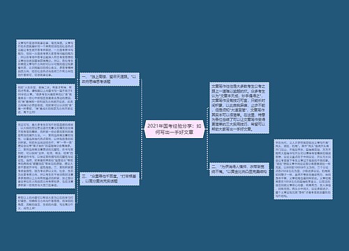 2021年国考经验分享：如何写出一手好文章