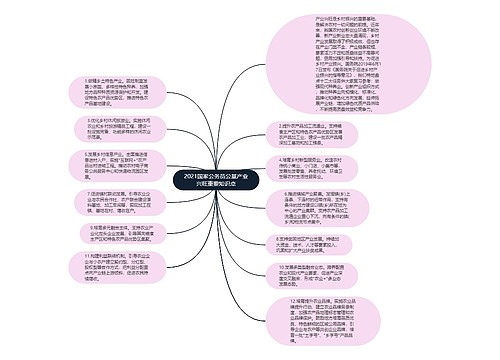 2021国家公务员公基产业兴旺重要知识点