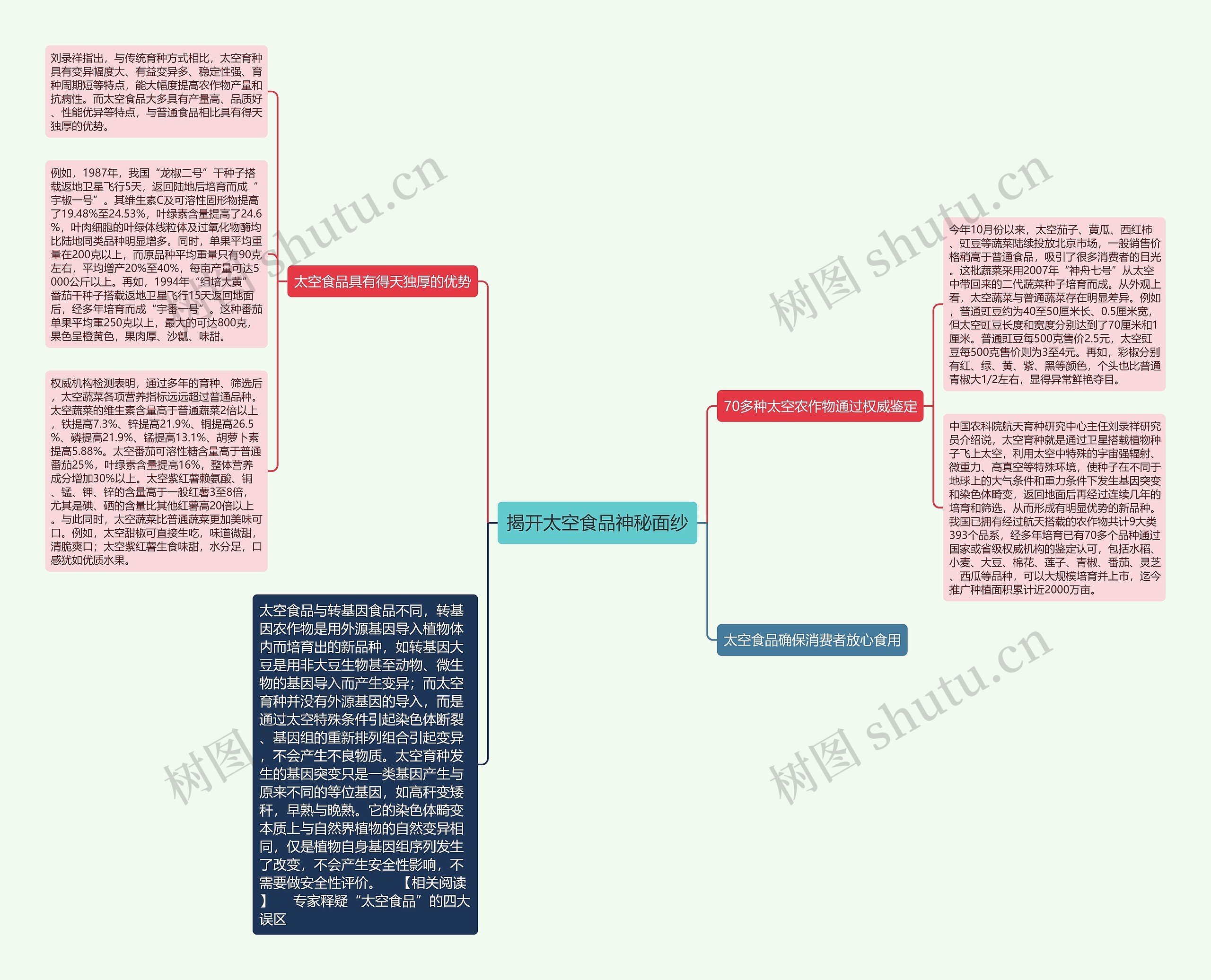 揭开太空食品神秘面纱思维导图