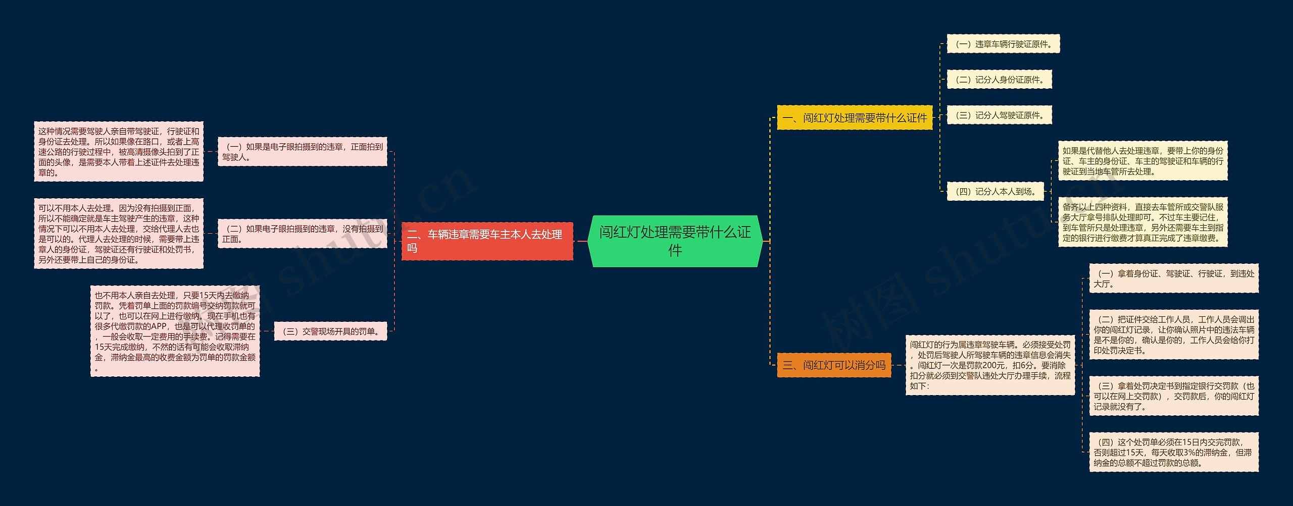 闯红灯处理需要带什么证件