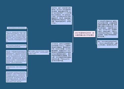 2021年国考申论热点：政协委员建议给大学生增压