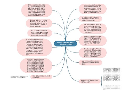 2020年国考面试备考指导：如何开展一次培训