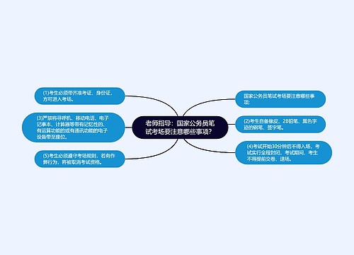 老师指导：国家公务员笔试考场要注意哪些事项？