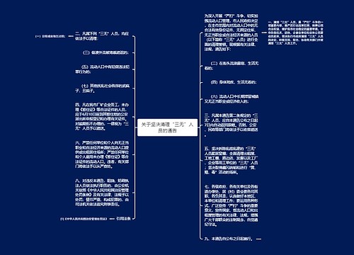 关于坚决清理“三无”人员的通告