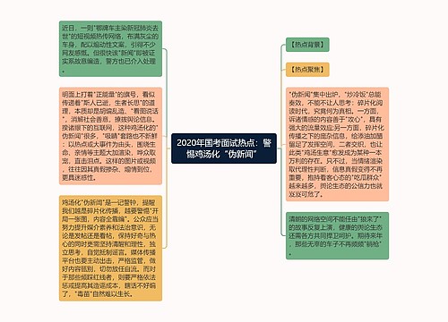 2020年国考面试热点：警惕鸡汤化“伪新闻”