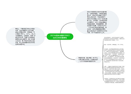 2021年国考审题环节对于综合分析的重要性