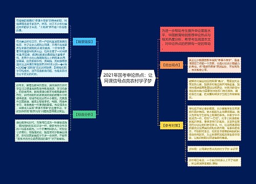 2021年国考申论热点：让网课信号点亮农村学子梦