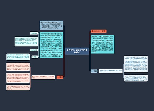 备考指导：养老护理的正确观点