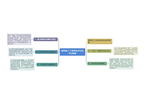 建筑施工工地用电存在的安全隐患