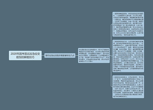 2020年国考面试应急应变题型的解题技巧