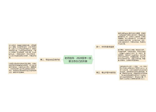 老师指导：2020国考一定要注意自己的形象