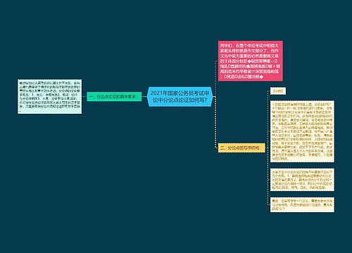 2021年国家公务员考试申论中分论点论证如何写?