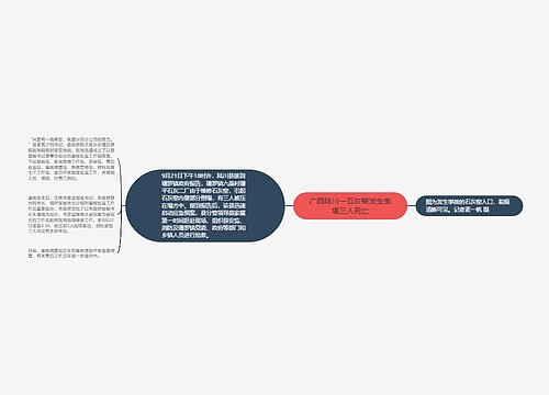 广西陆川一石灰窑发生倒塌三人死亡