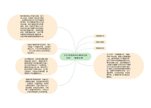 2022年国考申论备考归纳总结：“静音车厢”