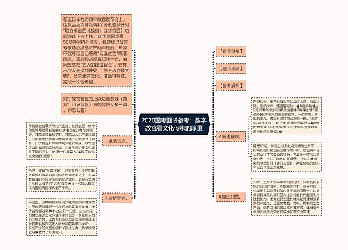 2020国考面试备考：数字故宫看文化传承的厚重