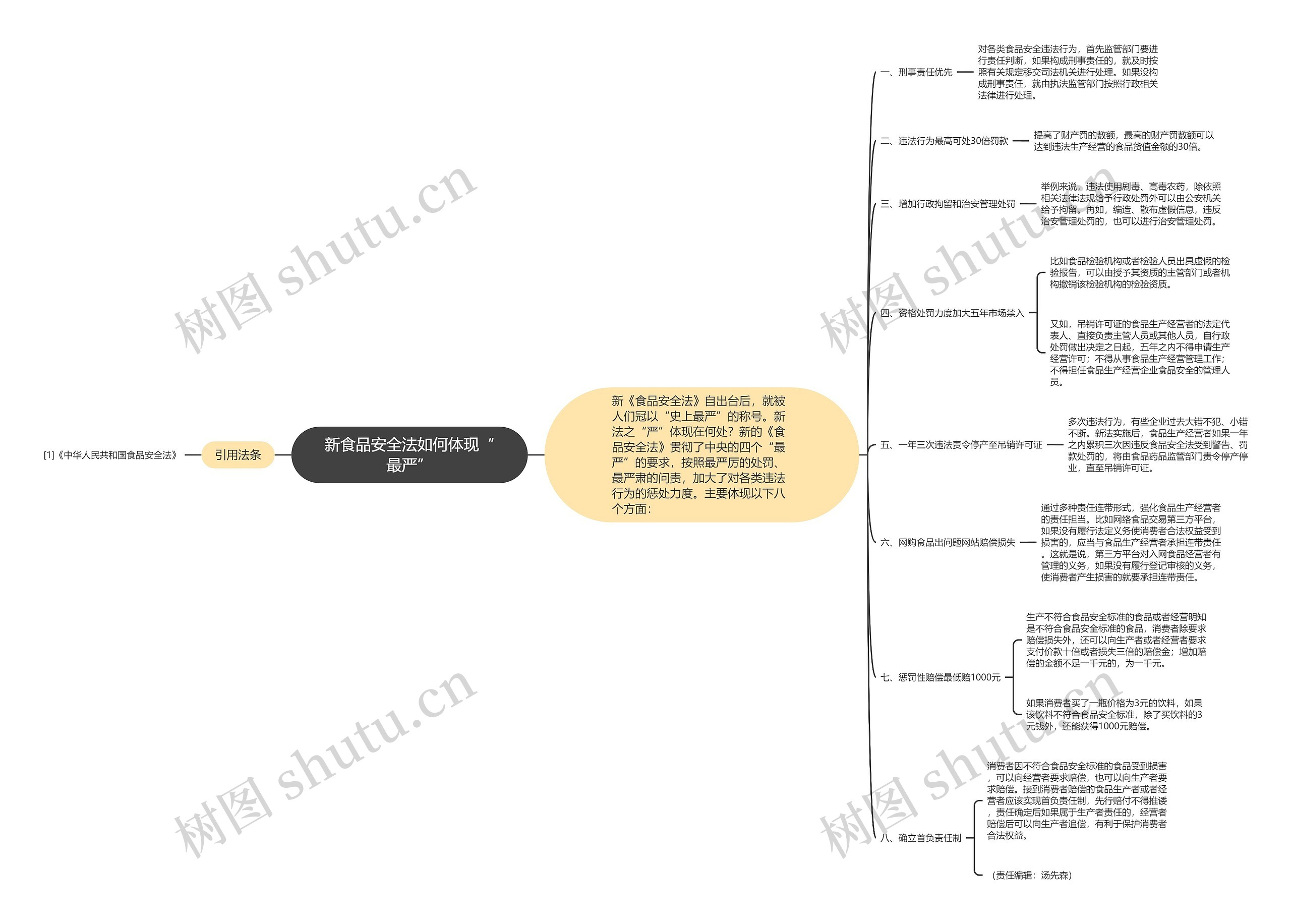 新食品安全法如何体现“最严”思维导图