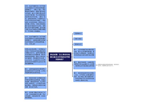 面试话题：怎么看待各地建立施生态环境违法举报奖励制度？