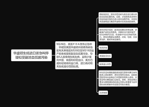 华盛顿生蚝进口紧急叫停 疑似受副溶血弧菌污染