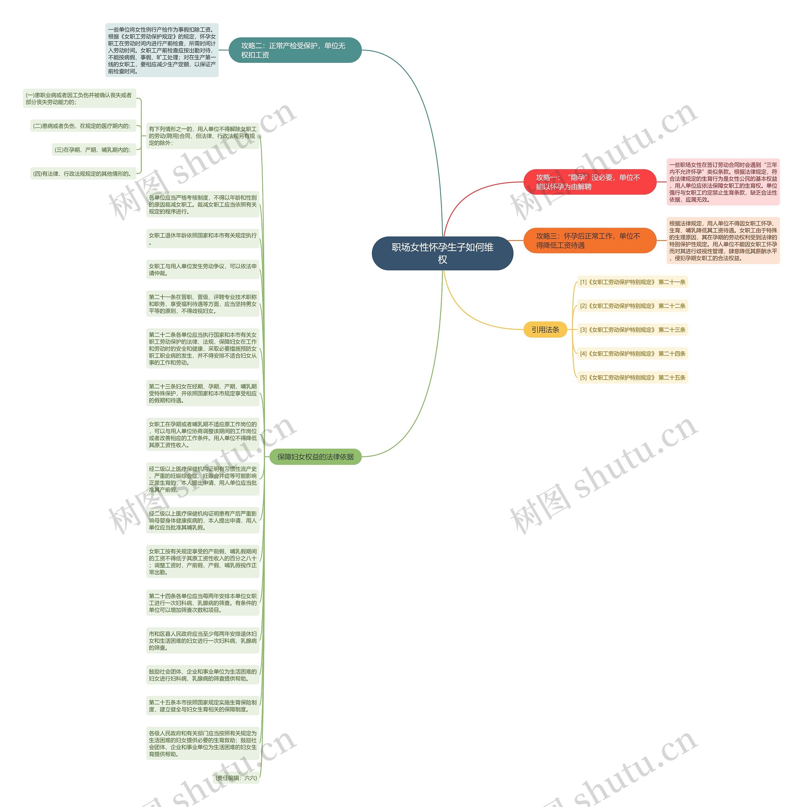职场女性怀孕生子如何维权思维导图