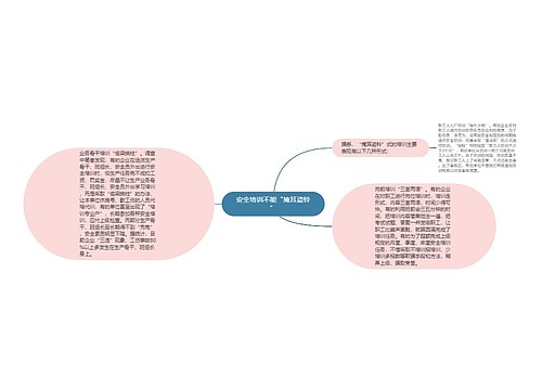 安全培训不能“掩耳盗铃”