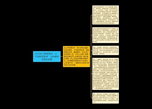 2020浙江省考面试：以“机场航班延误”为例透视应急应变题