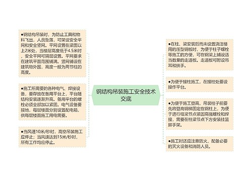 钢结构吊装施工安全技术交底