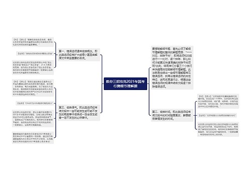 教你三招攻克2021年国考行测细节理解题