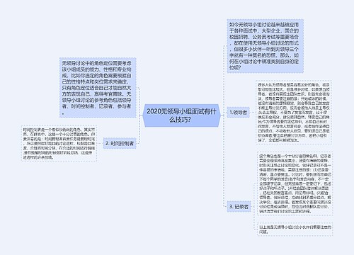 2020无领导小组面试有什么技巧？