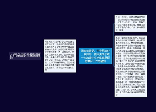 国家禁毒委、中央综治办、教育部、团中央关于进一步加强中小学生毒品预防教育工作的通知