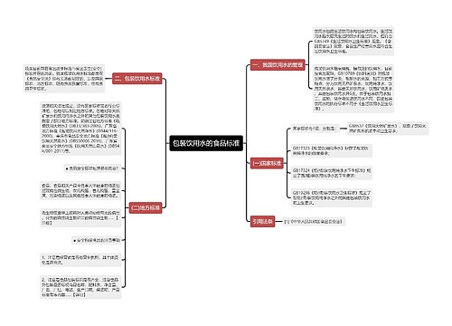 包装饮用水的食品标准