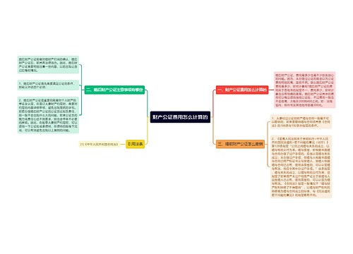 财产公证费用怎么计算的