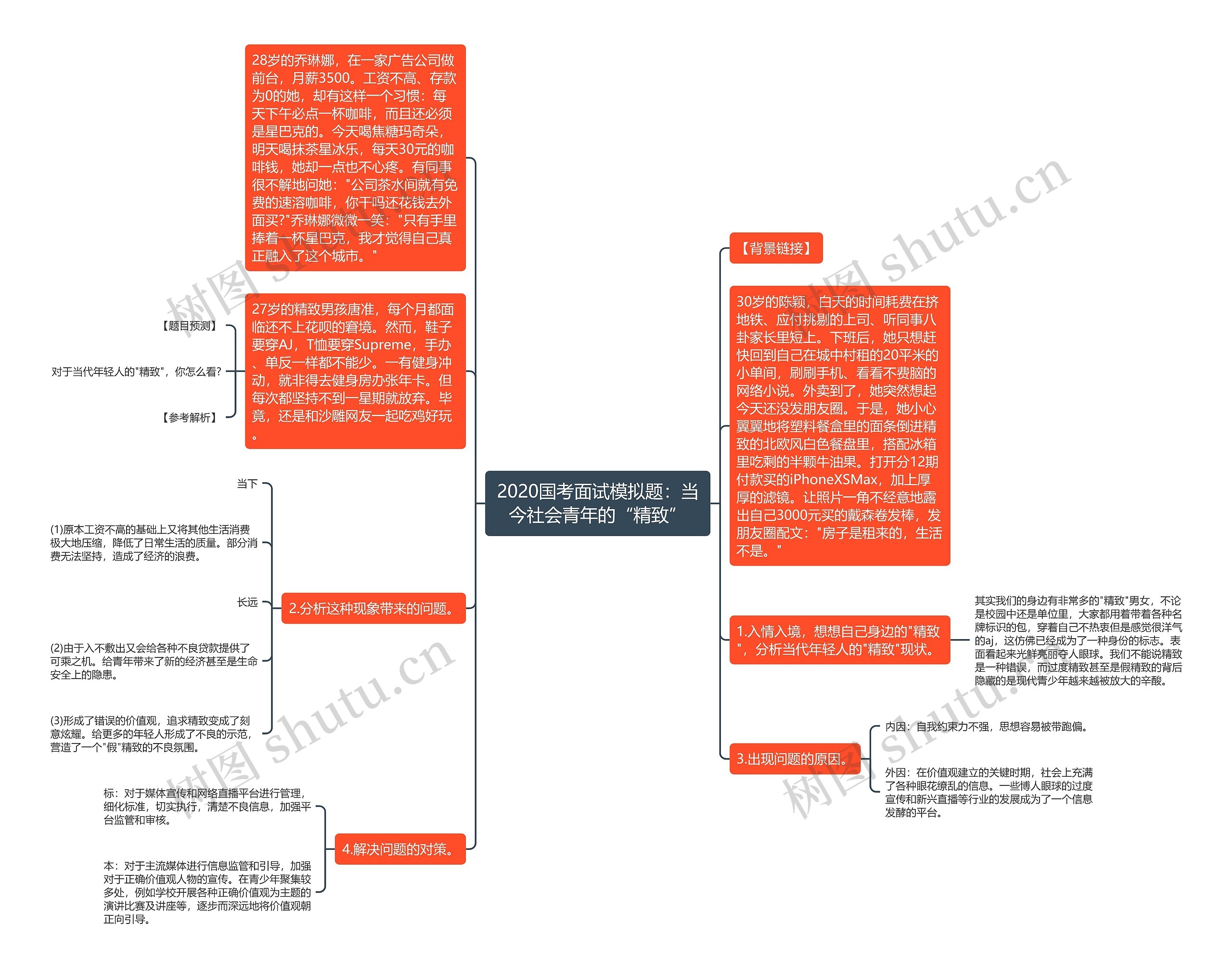 2020国考面试模拟题：当今社会青年的“精致”