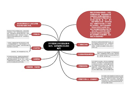 2019国家公务员面试备考技巧：如何破除口头语的魔咒