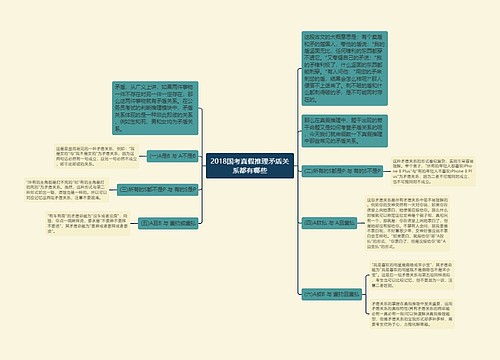 2018国考真假推理矛盾关系都有哪些