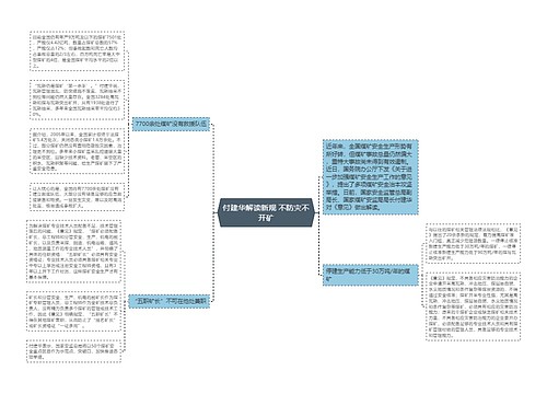 付建华解读新规 不防灾不开矿