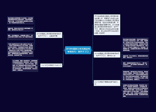 2018年国家公务员面试考考场技巧：别开不了口