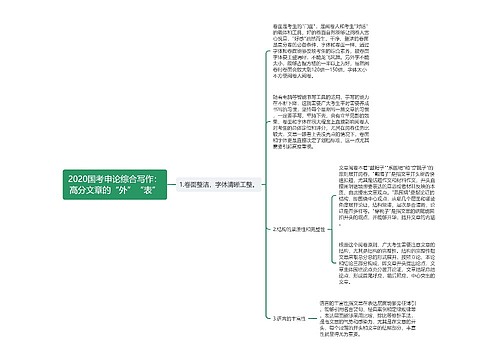 2020国考申论综合写作：高分文章的“外”“表”