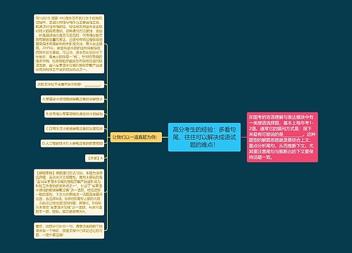 高分考生的经验：多看句尾，往往可以解决成语试题的难点！