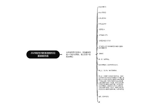 2020国考判断推理图形位置答题思路