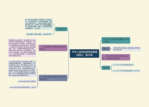 中华人民共和国药品管理法释义：第19条