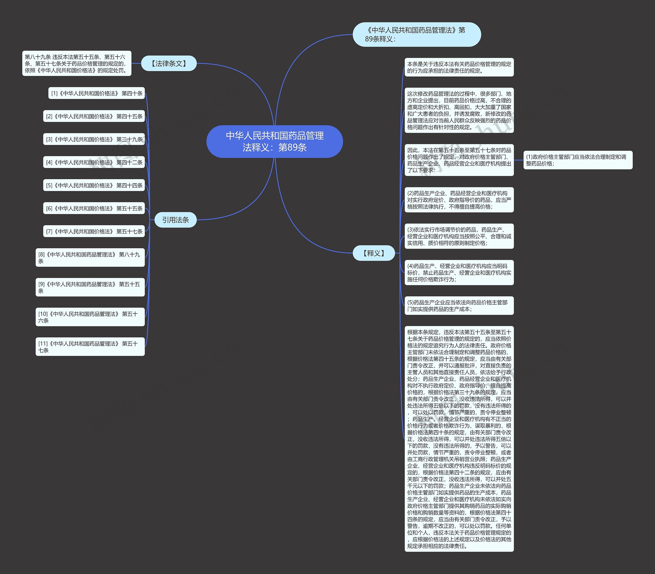 中华人民共和国药品管理法释义：第89条思维导图