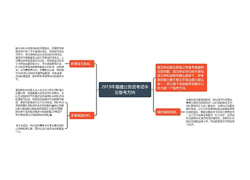 2019年福建公务员考试申论备考方向