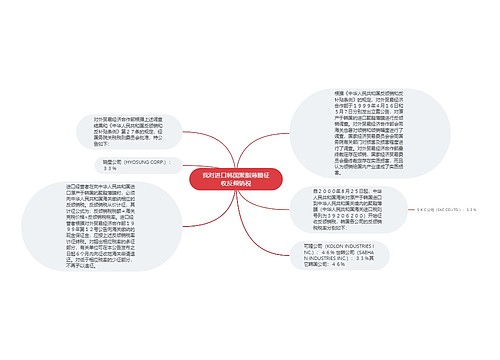 我对进口韩国聚脂薄膜征收反倾销税