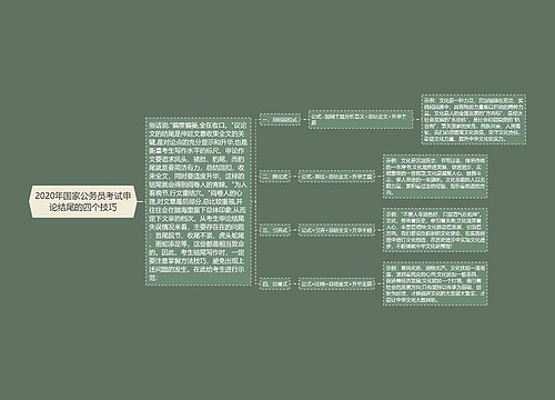 2020年国家公务员考试申论结尾的四个技巧