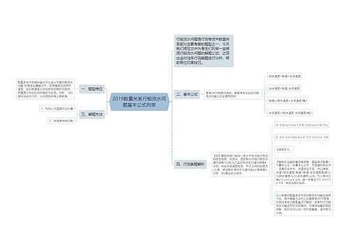 2019数量关系行船流水问题基本公式列举