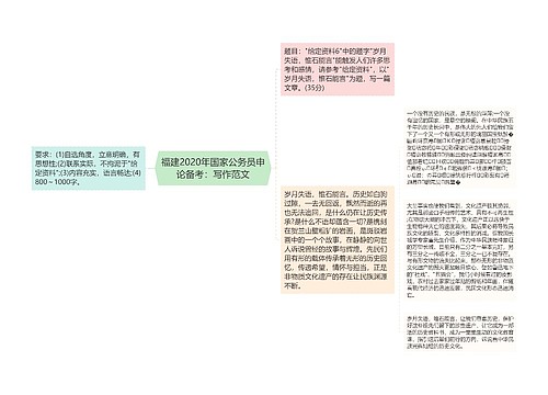 福建2020年国家公务员申论备考：写作范文