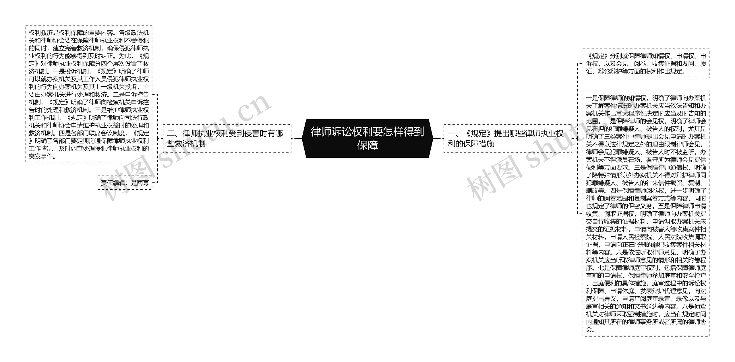 律师诉讼权利要怎样得到保障思维导图