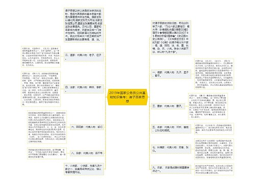 2019年国家公务员公共基础知识备考：诸子百家思想