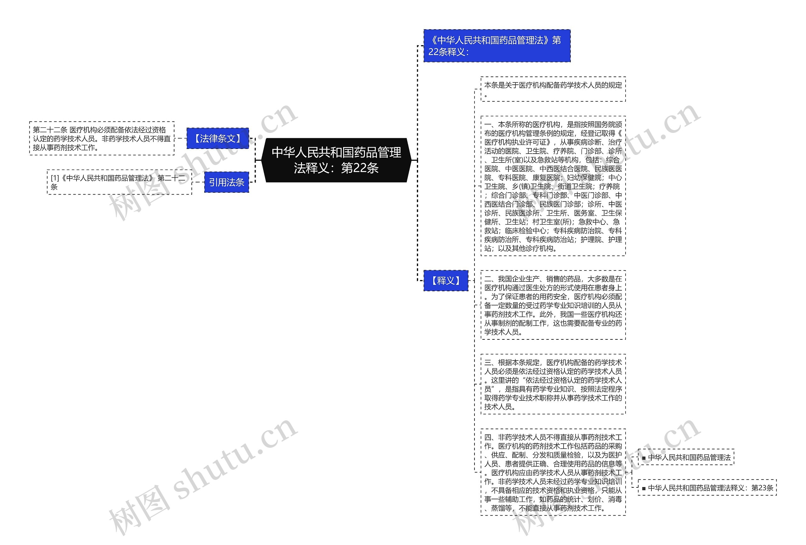 中华人民共和国药品管理法释义：第22条思维导图